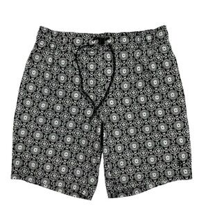 Coolibar Mens Island Swim Trunks size Medium in Black/Grey Printed